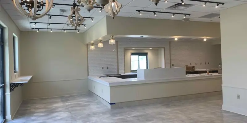 Finished interior from a facility project